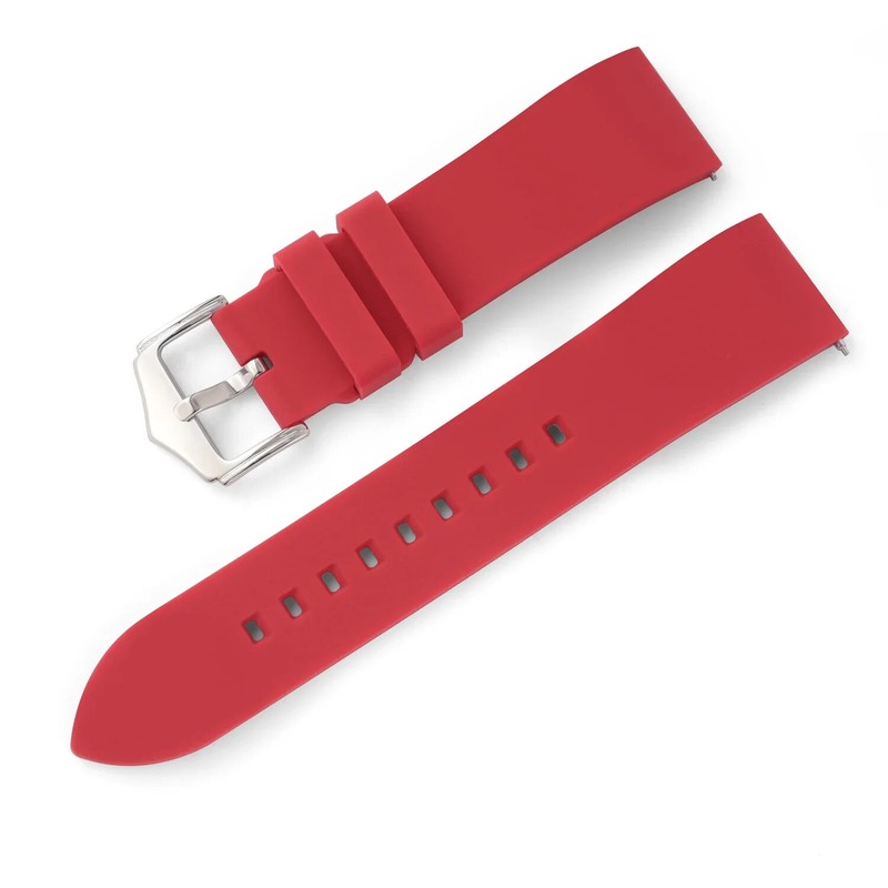 Universal Soft Silicone Watch Band 18-24mm Rubber Replacement Strap Steel Buckle