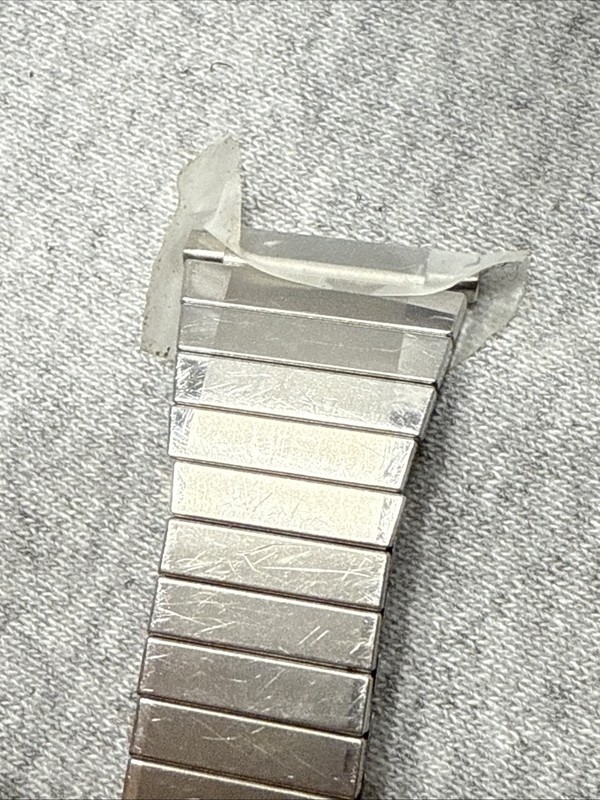 Vtg Mens New/Unused NOS 3 Watch Bands Lot STAINLESS STEEL Hong Kong China gallery