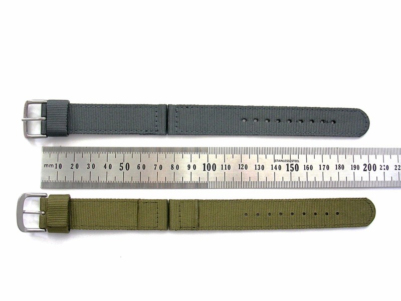 WWII 2pc Ballistic nylon Olive Drab army Khaki NATO military watchband strap USA gallery