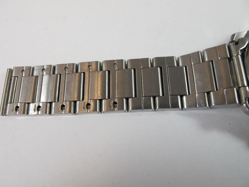 SEIKO MENS ALL STEEL 20MM CURVED END LINKS BAND WITH BEZEL END PIECES 48P4.Z.E gallery
