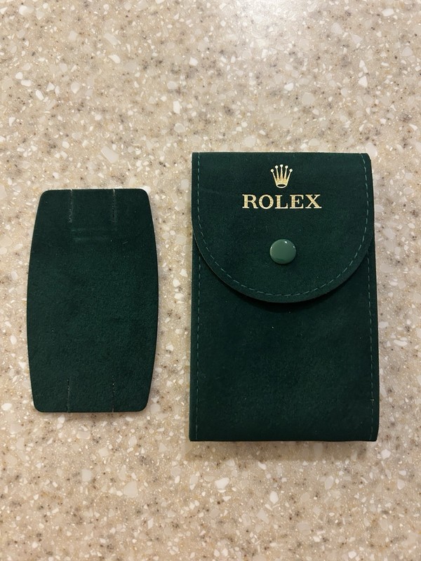ROLEX GREEN SOFT VELVET TRAVEL POUCH – 1PC – SERVICE POUCH W/ INSERT