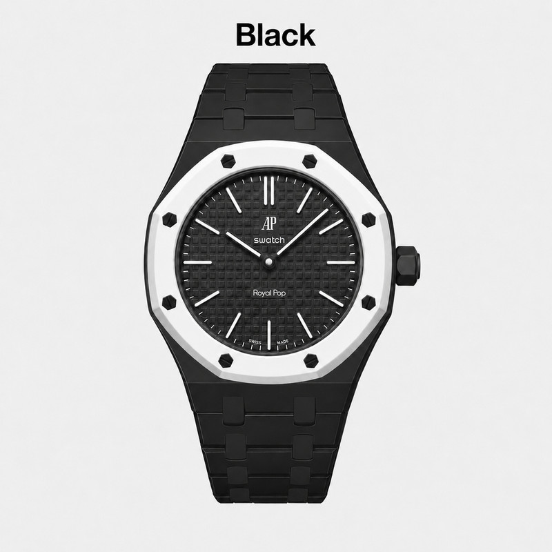 Bioceramic Case Ceramic Band ROYALPOP SWATCH x AP Collab Watch Mod Kit