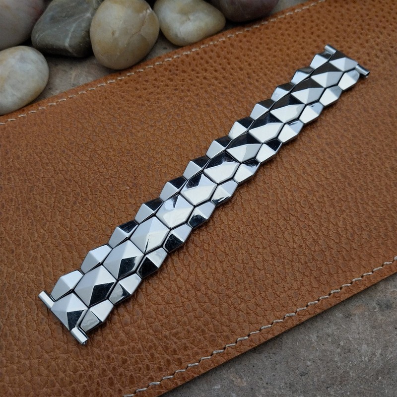 Vintage 5/8″-3/4″ Bellavance Stainless Quadra-Stretch Expansion Watch Band