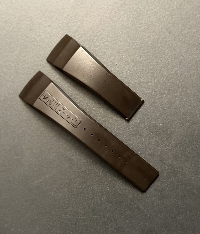ZENITH OEM EL PRIMERO BROWN RUBBER WATCH STRAP 23MM 18MM ORIGINAL