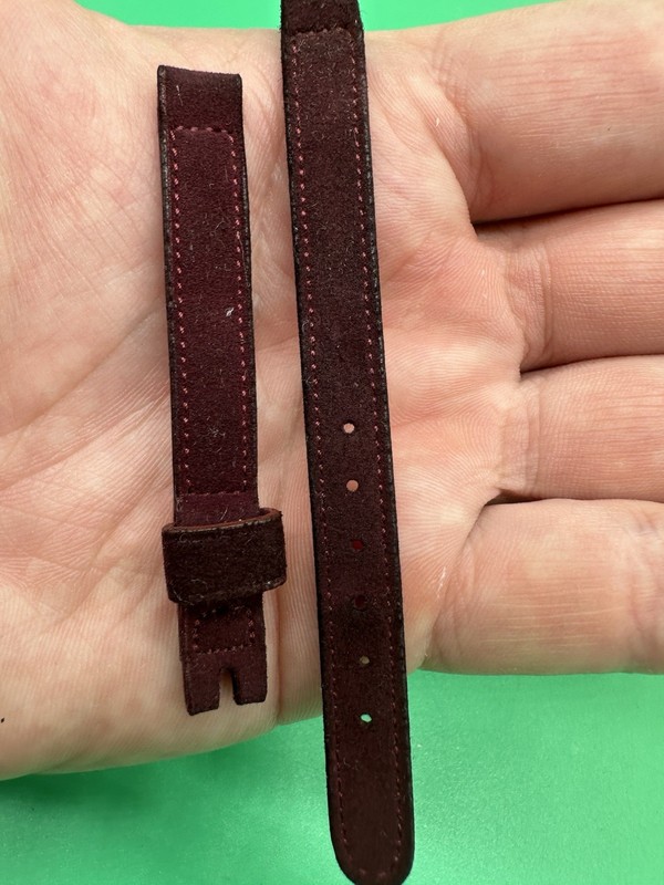 Vintage Hamilton Brown/Burgundy Leather Watch Band No Buckle