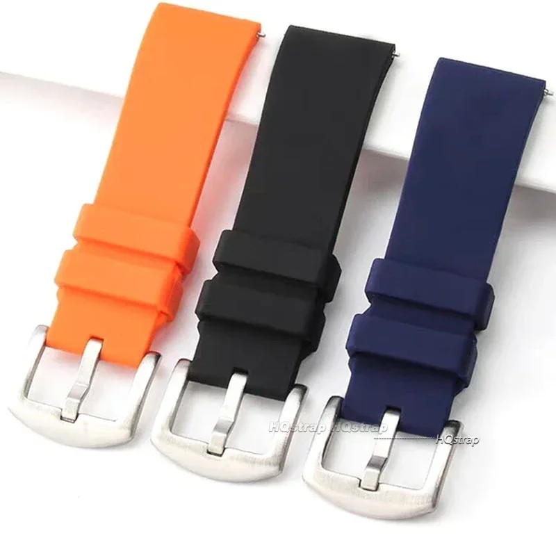 18mm 20mm 22mm Soft Silicone Watch Band Divers Replacement Strap Quick Release gallery