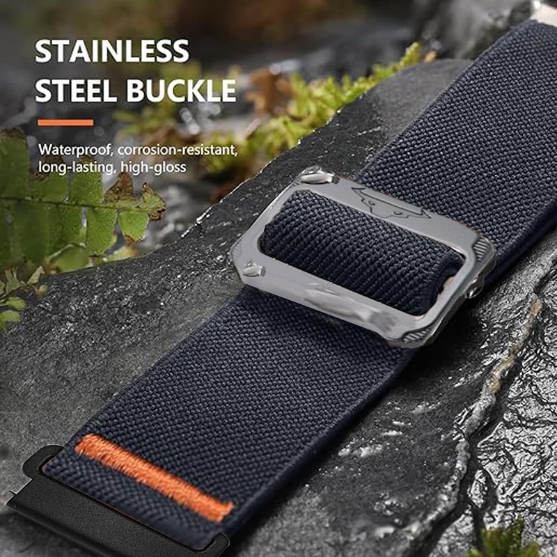 Compatible with YMZ Smartwatch Bands, Lamshaw 22mm Soft One Size, Black gallery