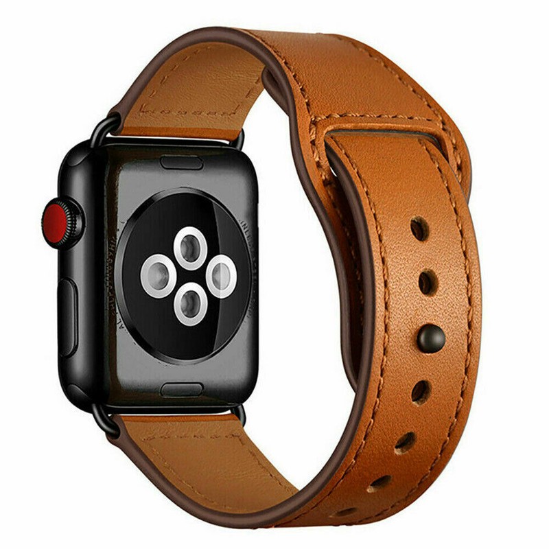 Genuine Leather Watch Band for Apple iWatch Ultra/Ultra 2 Series 10 9 8 7 654321