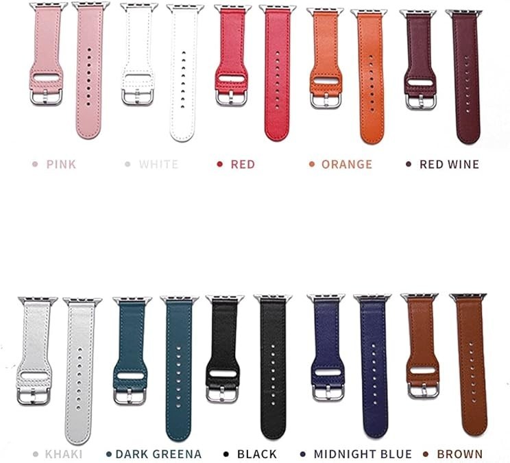 For Apple Watch Series 8 7 6 SE 5 4 3 2 1 38 mm 42mm 44mm Genuine Leather Band