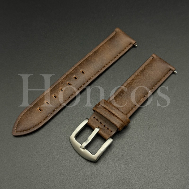 18 20 22 MM Satin Genuine Leather Watch Band Strap Fits for Citizen D/BN Quick