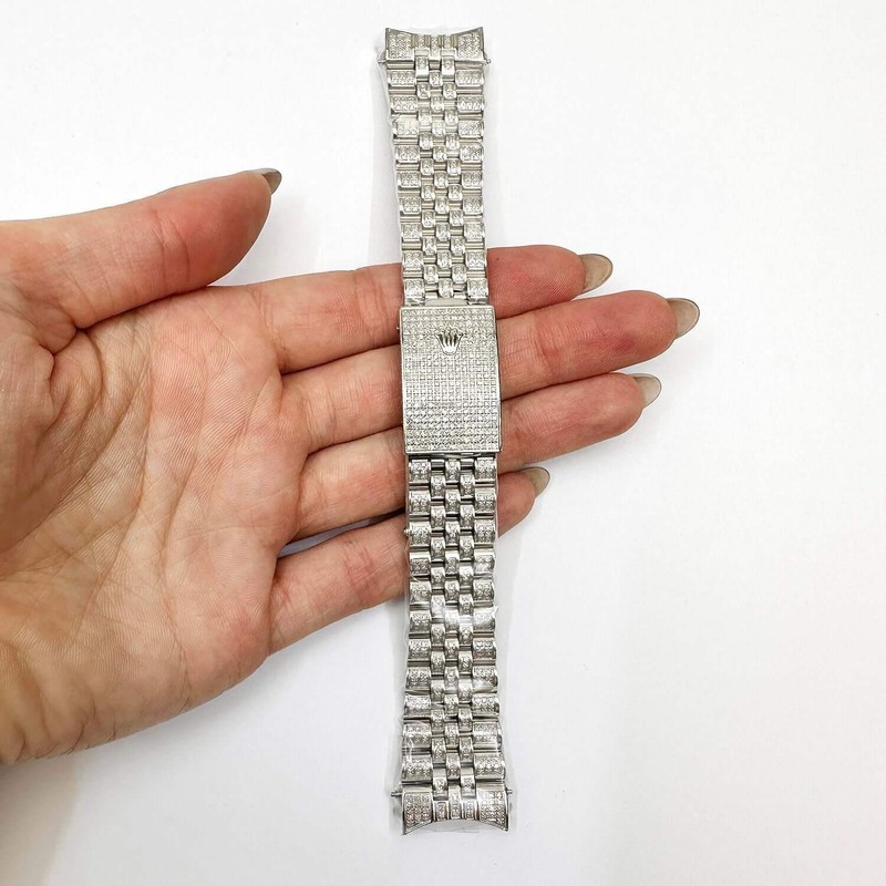 Rolex Datejust White 4.5CTW Real Diamond Jubilee 36mm Watch Bracelet gallery