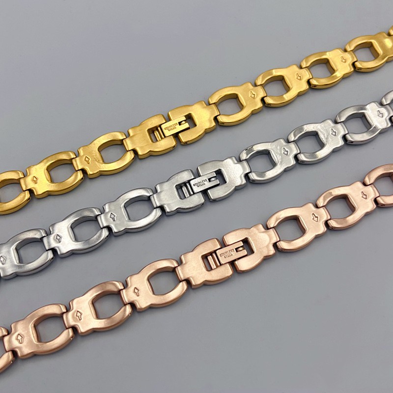 Women's 10mm 12mm 14mm Metal Watch Bracelet Stainless Steel Watch Band Strap gallery