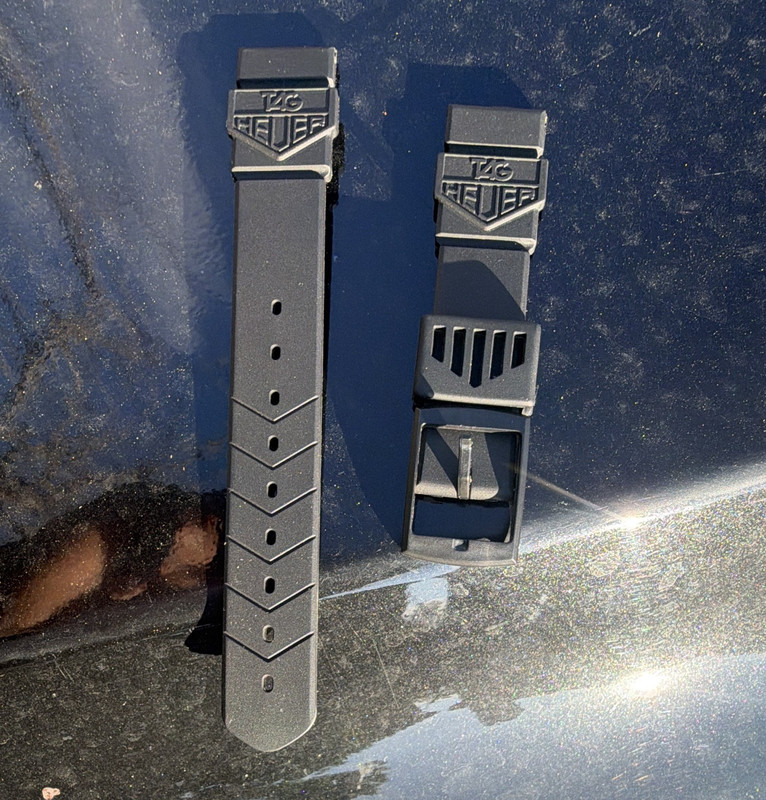 TAG Heuer Gray Two-Piece Wristwatch Band Strap, Compatible with TAG Heuer
