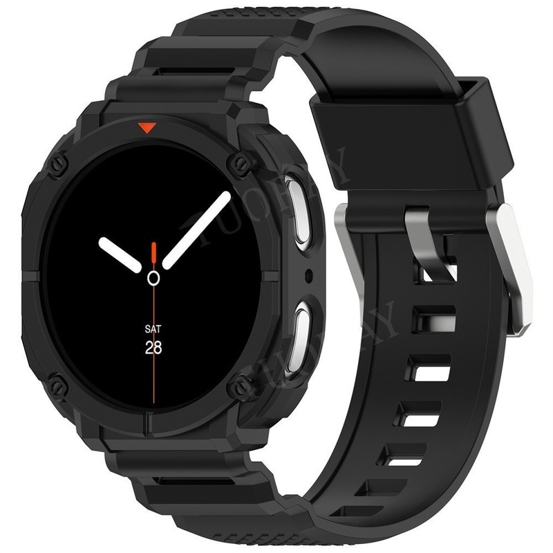 2in1 TPU Case + Strap For Samsung Galaxy Watch 8 44mm 40mm Rugged Silicone Band
