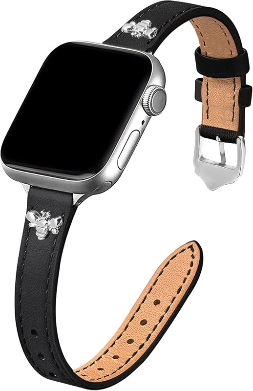 JR.DM Slim Leather Bands Compatible with Apple Watch Band 38Mm 40Mm 41Mm 42Mm 44