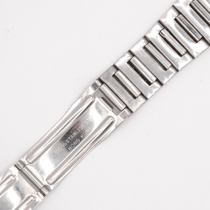 Vintage Hong Kong 18.8 mm Tapered Stainless Steel Wristwatch Bracelet gallery