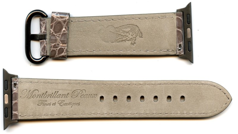 GENUINE ALLIGATOR STRAP FOR APPLE WATCHES - LARGE AND SMALL 3 COLORS gallery