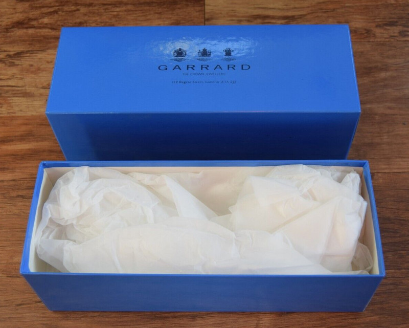 Garrard Blue Gift Box Empty Presentation Box Vintage 90's 28.5cm x 10.5 x 9cm gallery