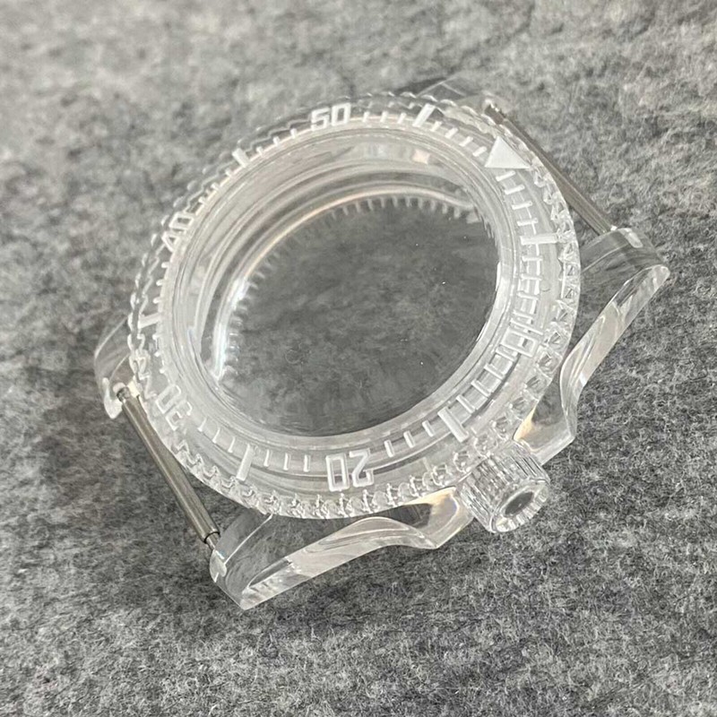 40mm SUB Plastic Transparent Case Watch Case for NH35/NH36 Watch Movement Set gallery