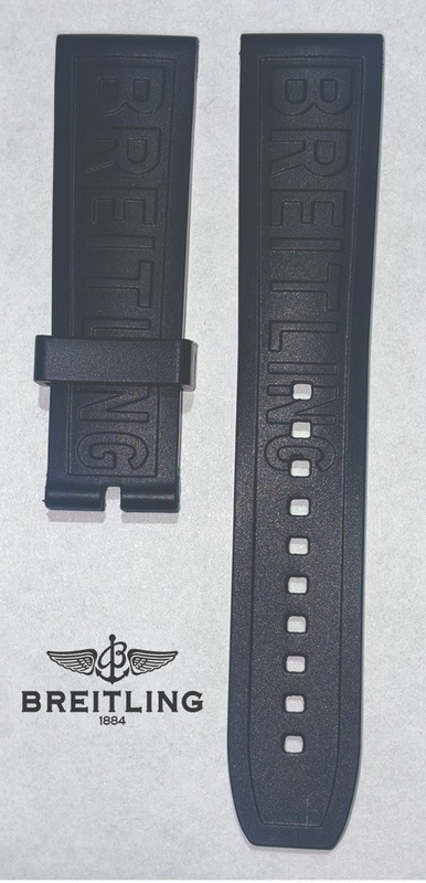 BREITLING Black Diver Pro Rubber Strap – 22 MM 152S Replacement 22-20
