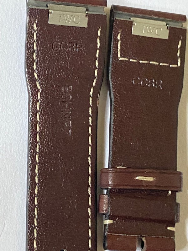 21 mm brown silicone strap suitable to Portofino Portugieser IWC with buckle
