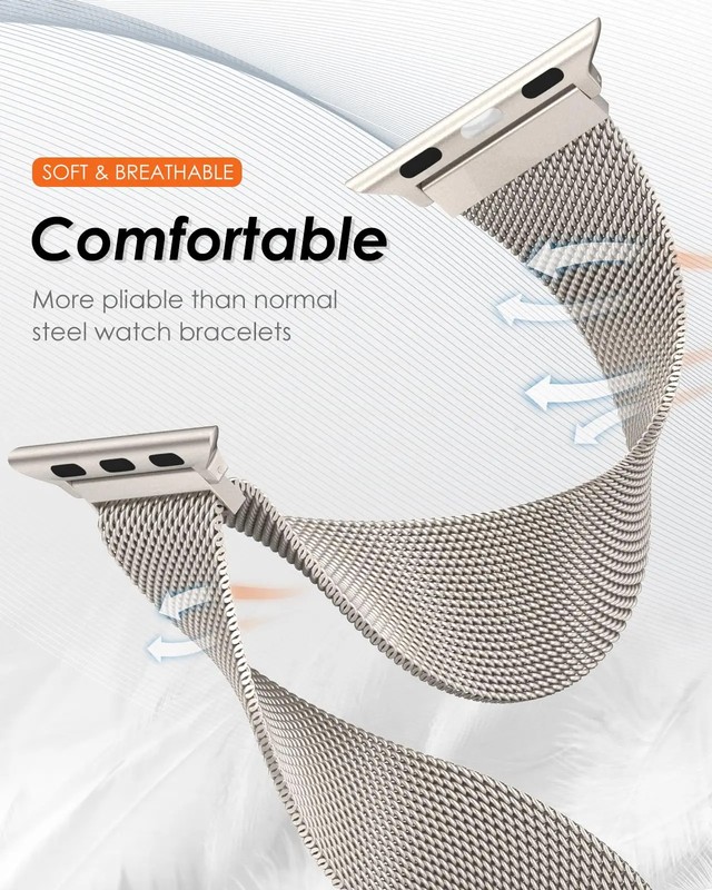 For Apple Watch Milanese Strap Bands 44mm 40mm 45mm 49mm 41mm 42 44 46 mm UK gallery