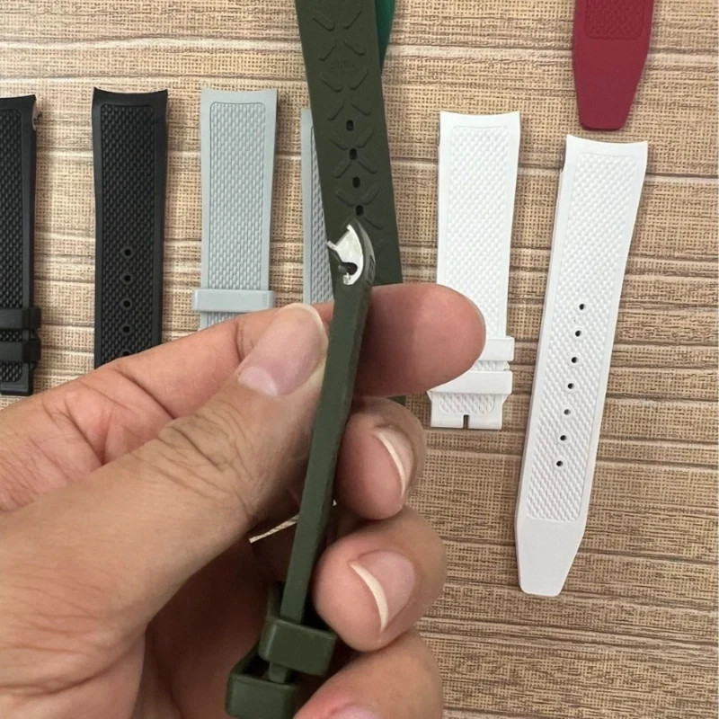 Replacement 20mm FKM Rubber Watch Strap Fits IWC Portugieser IW358312 IW371607 gallery