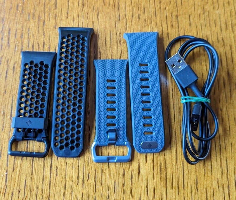 Genuine Fitbit Ionic Accessory Bundle – OEM Charging Cable, 2 x Small Bands