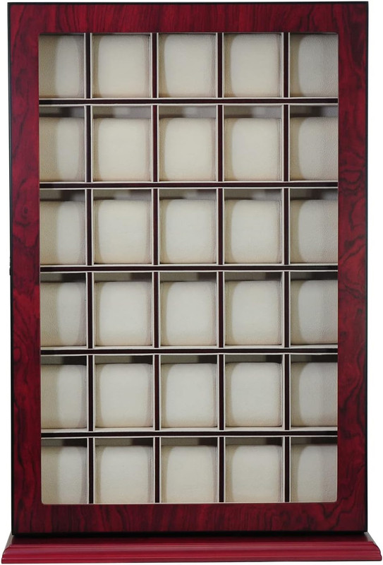 30-Piece Cherry Wood Watch Display Case – Ideal Father’s Day Gift!