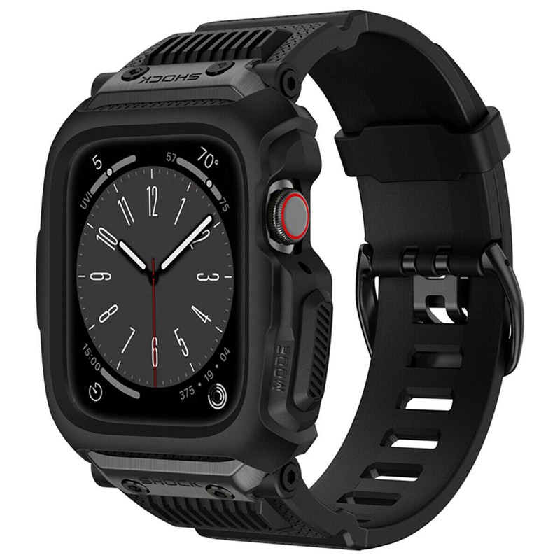 Military iWatch Band Strap+Rugged Case For Apple Watch Series 8 7 6 5 4 3 2 1 SE