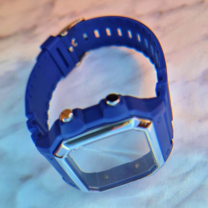 Mod Kit for Casio Royale AE-1200, Blue Case & Strap band (watch module not inc.) gallery