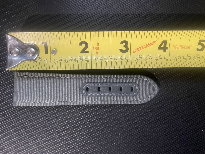 Authentic Panerai Watch Gray Canvas Strap for Tang Buckle 22/20 mm Extra small! gallery