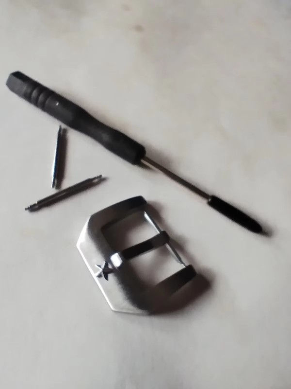 18mm 22mm Stainless Steel Watch Buckle Silver Brushed Metal Clasp Strap gallery