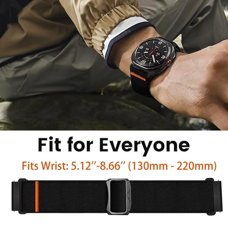 Compatible with YMZ Smartwatch Bands, Lamshaw 22mm Soft One Size, Black gallery