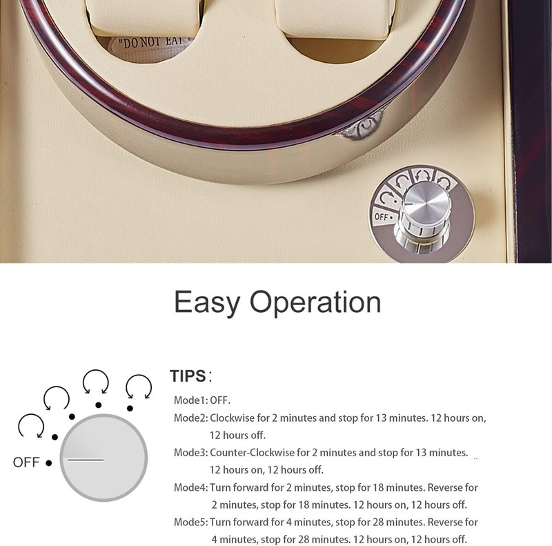 Elegant Double Watch Winder Box - Super Silent Motor & 5 Settings for Collectors gallery