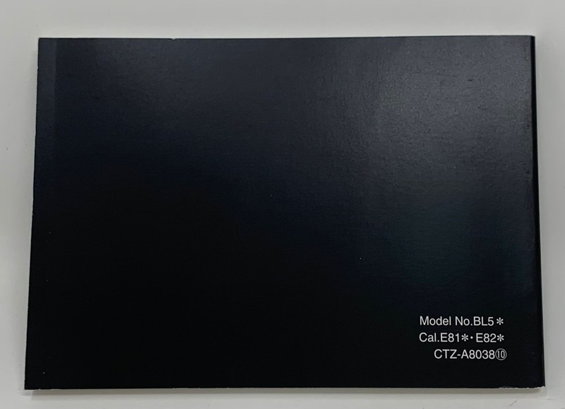 Citizen Eco-Drive Watch Instruction Guide/Manual Booklet BL5 Caliber E81/E82 gallery