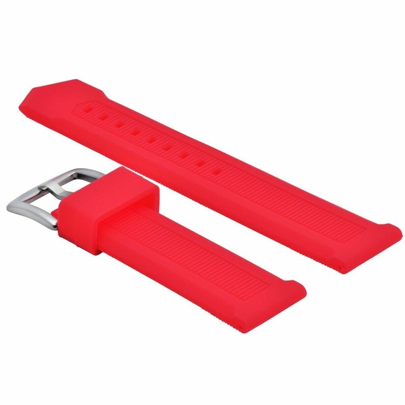 21MM RUBBER BAND STRAP FOR TAG HEUER AQUARACER CALIBRE 5 WAJ2110 AUTOMATIC RED gallery