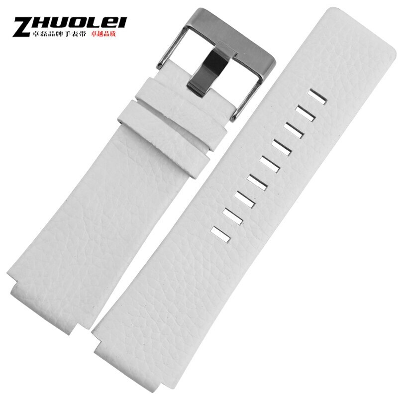 28 30mm Genuine Leather Watchband Strap Fit For Diesel DZ1089 DZ1123 DZ1132
