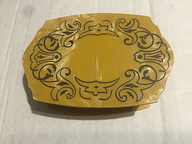 LOVELY DESIGNED SMALL PLASTIC JEWELRY STORAGE DISPLAY CASE BOX VINTAGE OLD STOCK