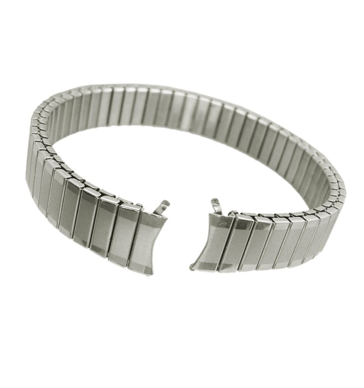 10mm Stainless Watch Band Bracelet 6 5/8" Curved Lug