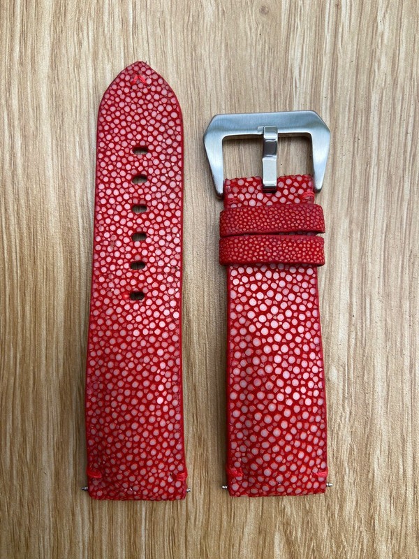 Red Stingray Watch Strap Band 10 12 14 16 17 18mm 19mm 20mm 21mm 22mm 24mm 26mm gallery