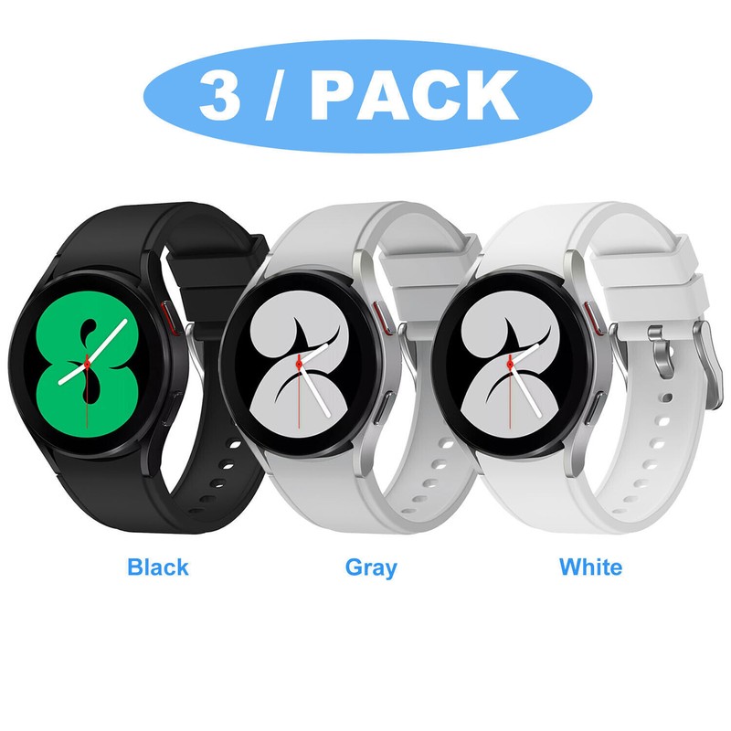 3/PACK For Samsung Galaxy Watch 5 Pro Men Sport Band Silicone Strap Women 40-45
