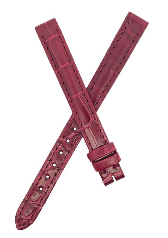 Cartier 10mm x 10mm Burgundy Alligator Leather Watch Band KD5PAY27 FBF
