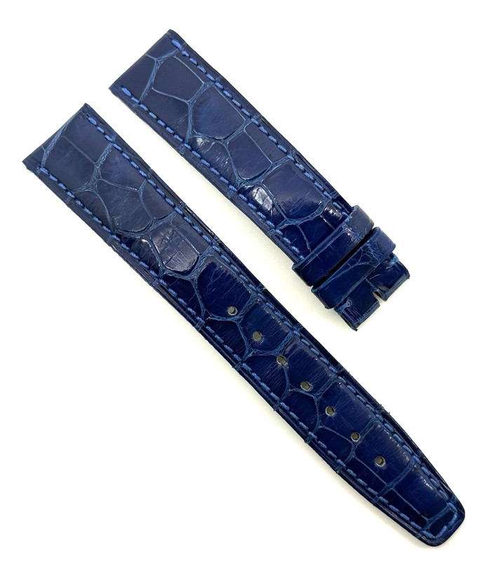 IWC 18mm x 16mm Shiny Blue Alligator Watch Strap Band 1232 Authentic OEM