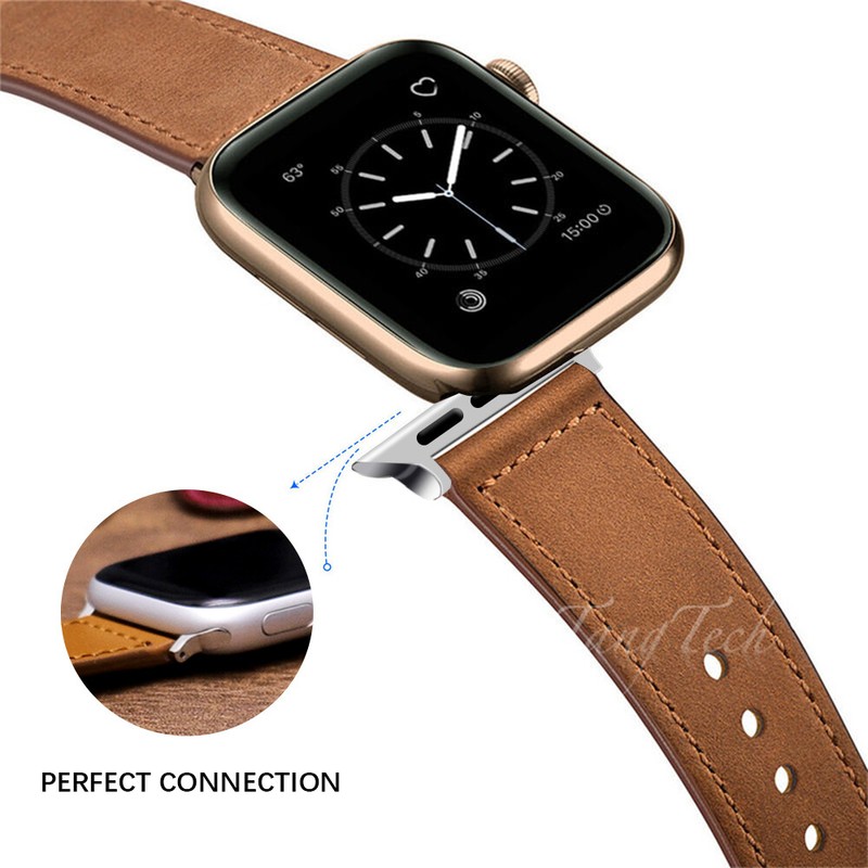 【Genuine Leather】For Apple Watch iWatch Band Strap Series 11-1 size 38mm-49mm gallery