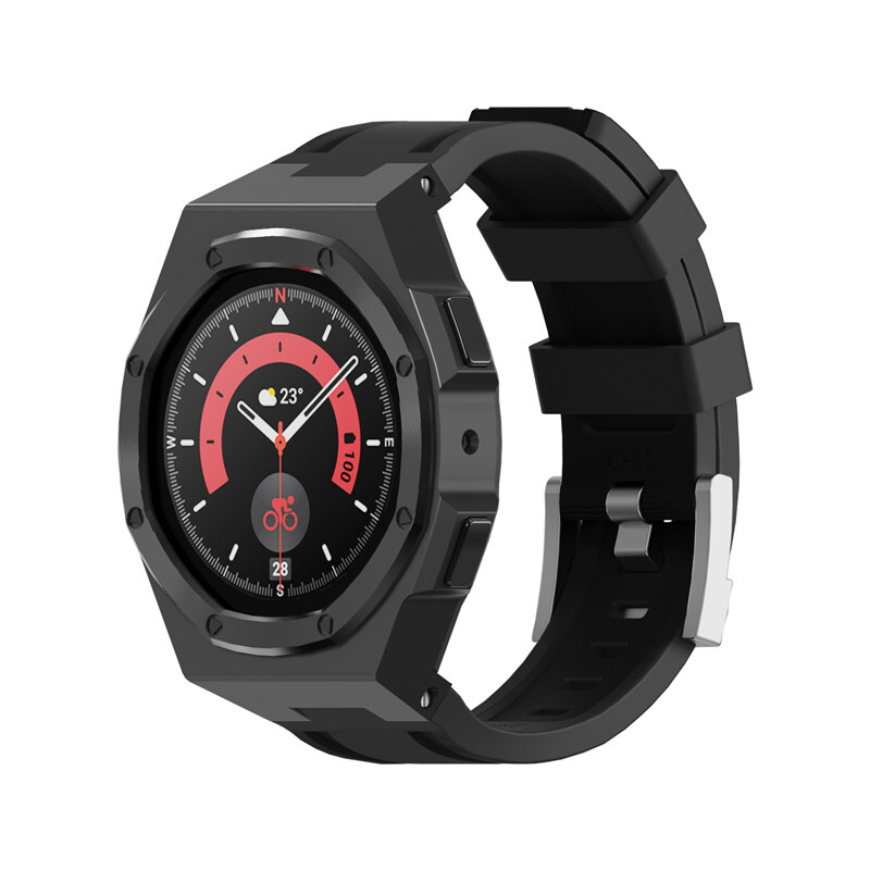 Modification Kit Steel Cas for Samsung Galaxy Watch 4/5/5 Pro Soft Rubber Band