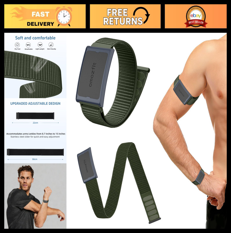 2 Pack 22mm Sport Stretchy Ankle/Arm Bands, Quick Release Elastic Strap for Garm