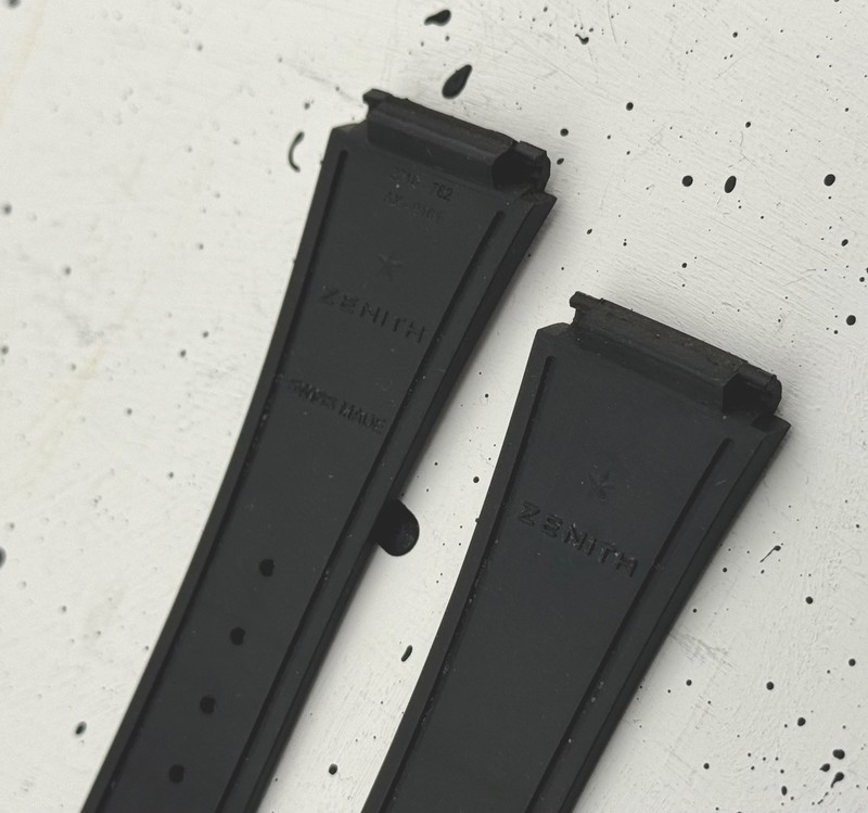 Zenith Watch Silicone Strap 2216-782 AX-0101 Black 22/16 Lug 18 cm long gallery