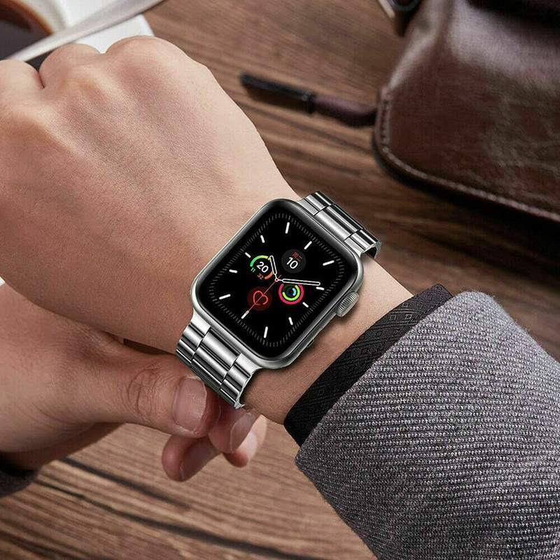 For Apple Watch Series 9 8 7 6 54 SE 2 Metal Watch Band Wrist Strap W/ Soft Case gallery