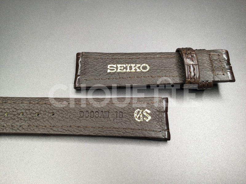Genuine Grand Seiko SBGX009 / 9F61-0A10 18mm Brown Crocodile Leather Band Strap gallery